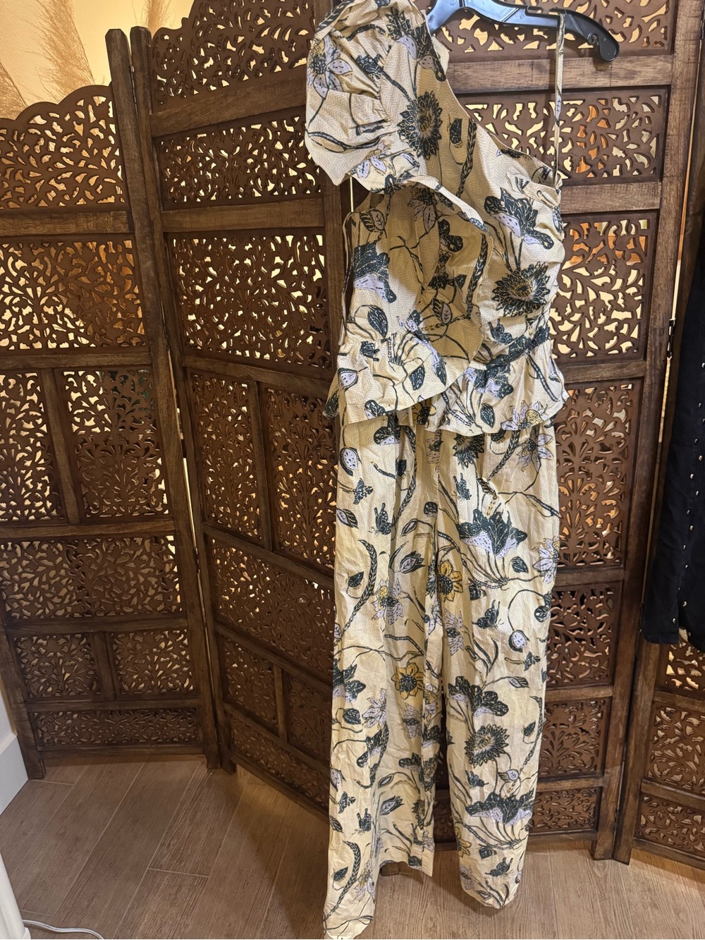 Ulla Johnson Solana Jumpsuit One Shoulder Wide Leg - Picture 2 of 4